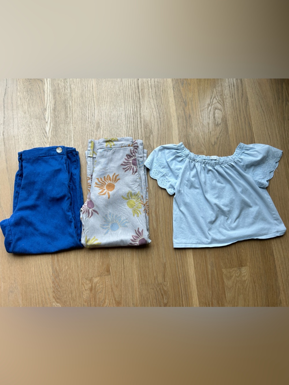 2 linen pants and 2 cotton blouses for 9-10 year old Zara and Mango - Used